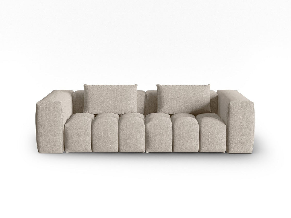 Canapé modulable 3 places marron tissu
