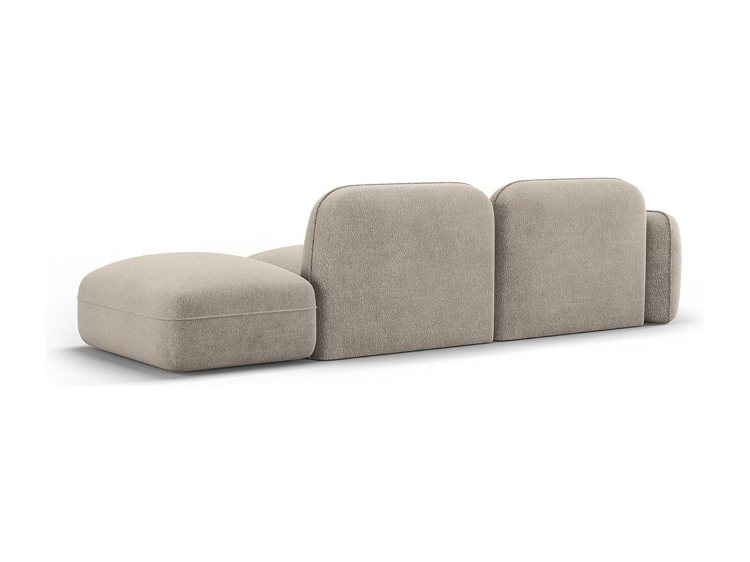 Canapé modulable 3 places beige velours