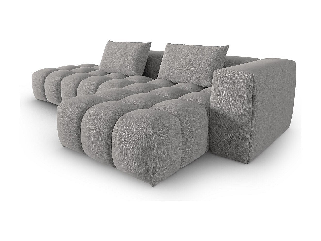 Canapé modulable 4 places beige tissu