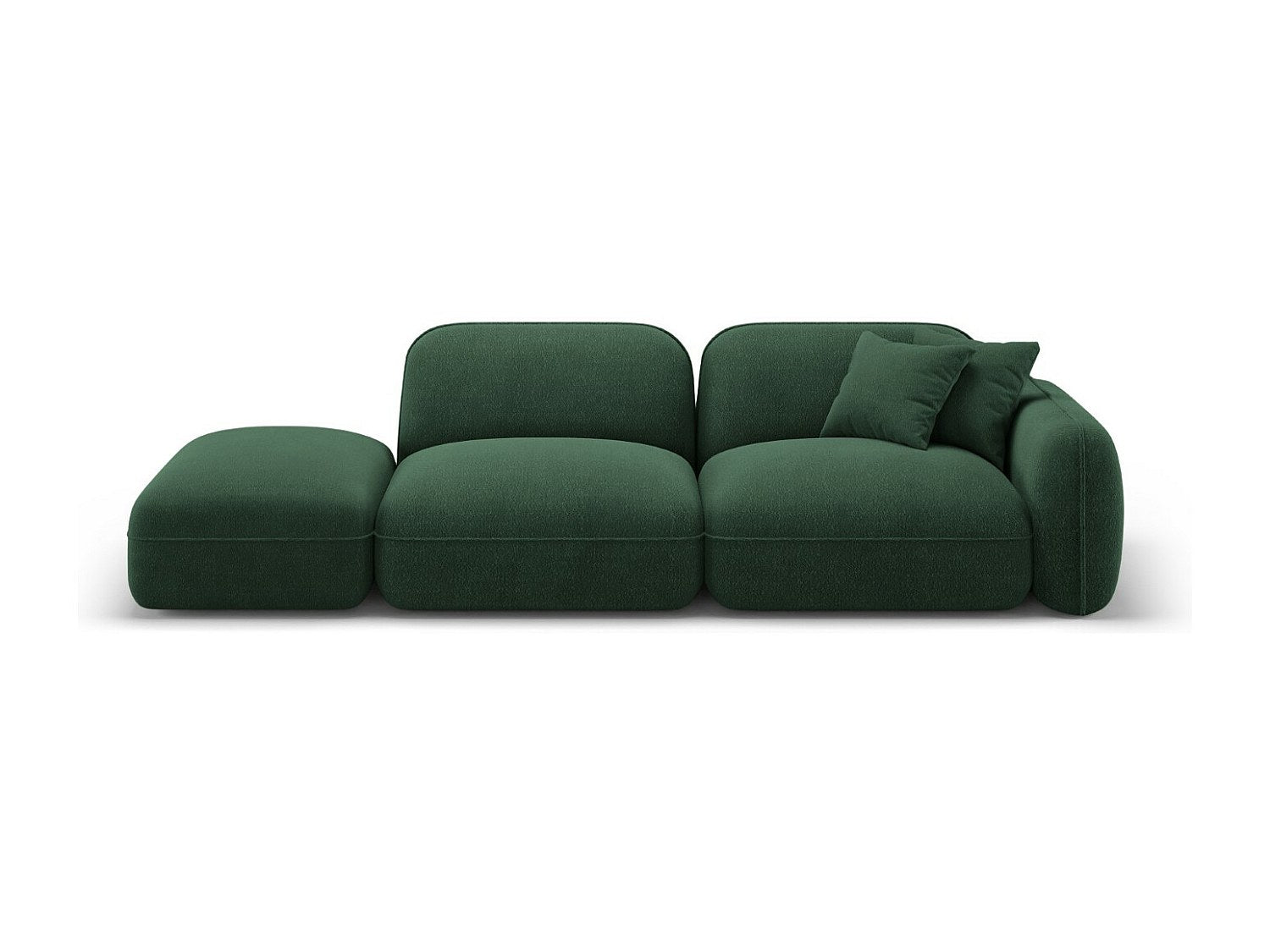 Canapé modulable 3 places vert velours