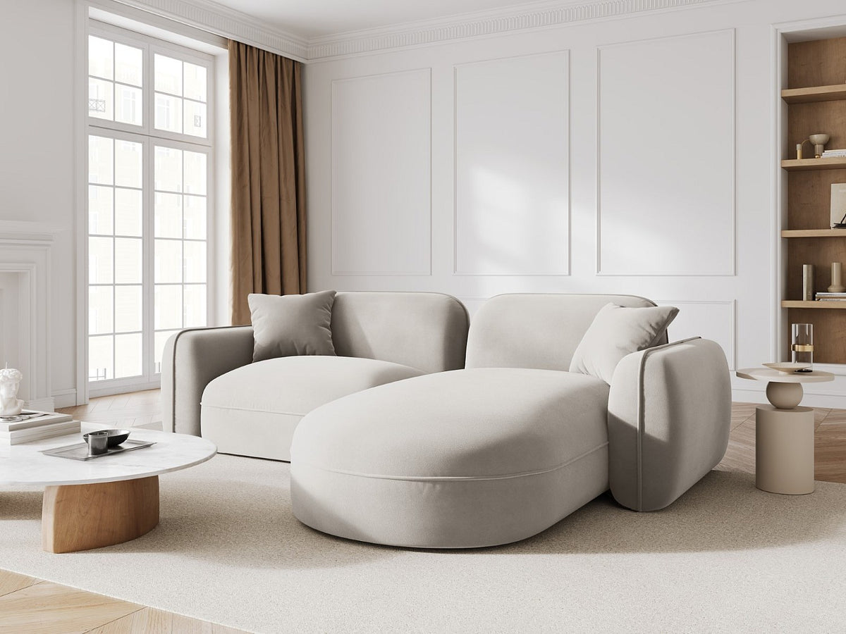Canapé modulable 3 places beige velours