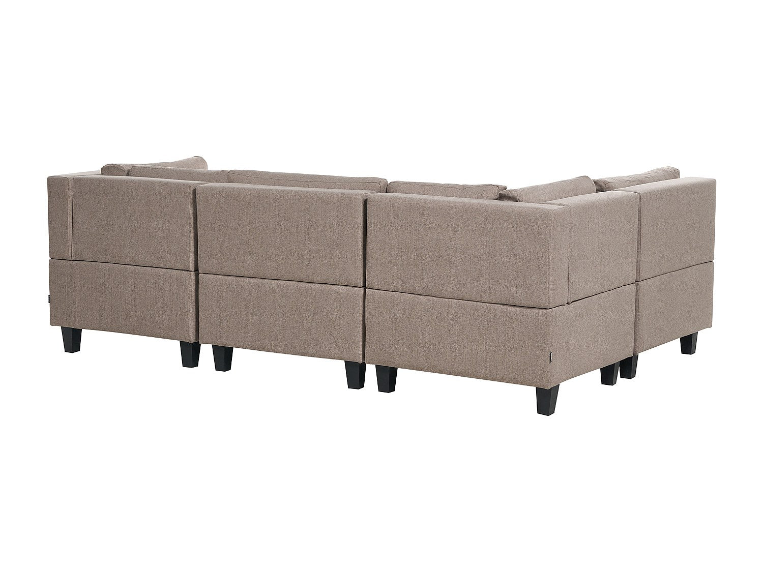 Canapé modulable 5 places marron tissu