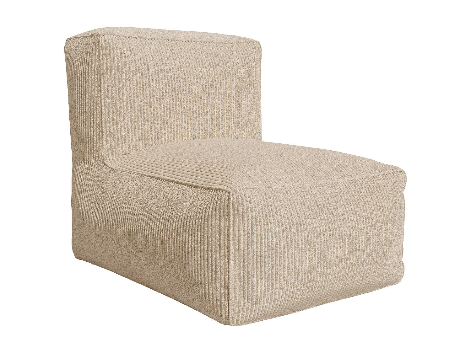 Angle pour canapé modulable beige velours