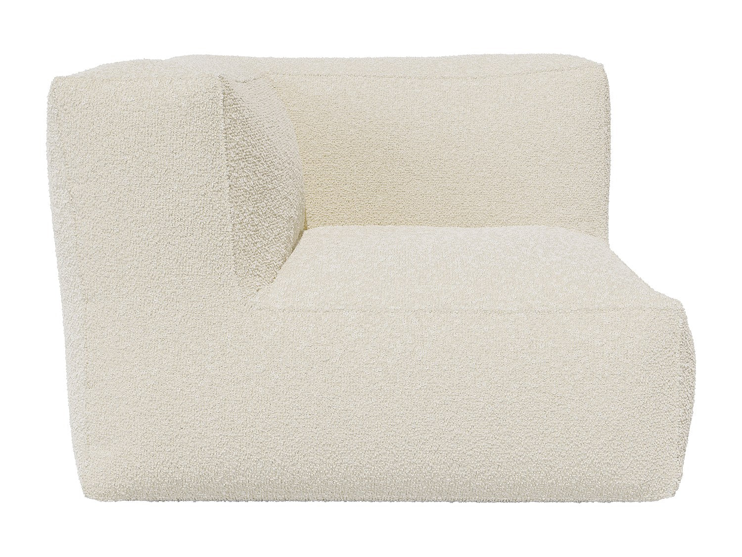 Angle pour canapé modulable blanc tissu
