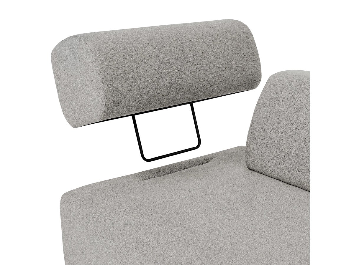 Canapé modulable 3 places gris tissu