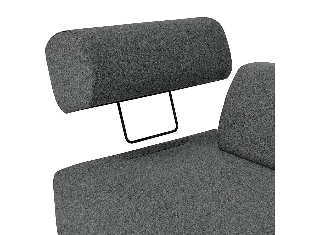 Canapé modulable 3 places gris tissu