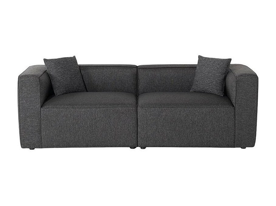 Canapé modulable 3 places gris tissu