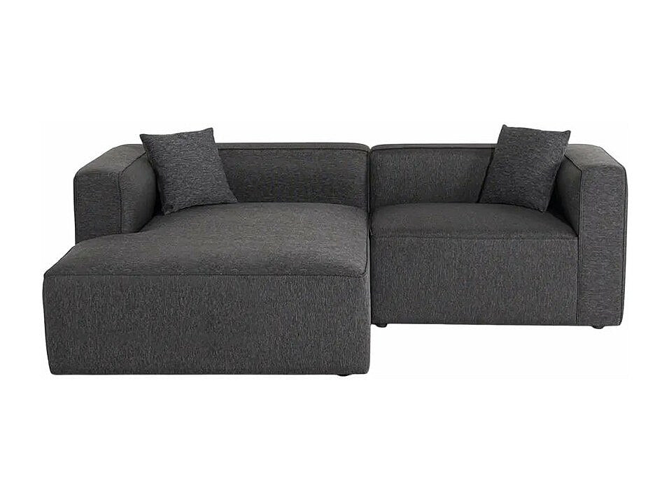 Méridienne pour canapé modulable 3 places gris tissu