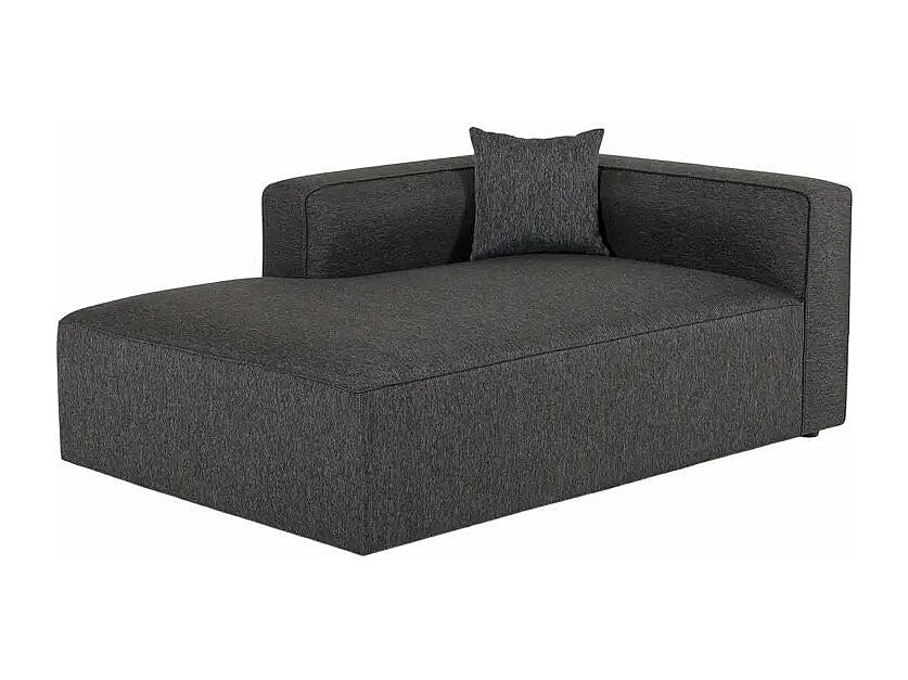 Méridienne pour canapé modulable 3 places gris tissu