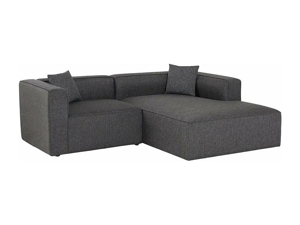 Canapé modulable 3 places gris tissu
