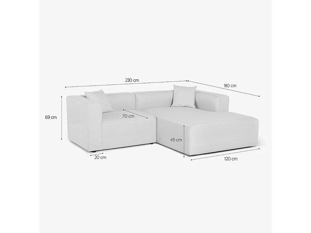 Canapé modulable 3 places gris tissu