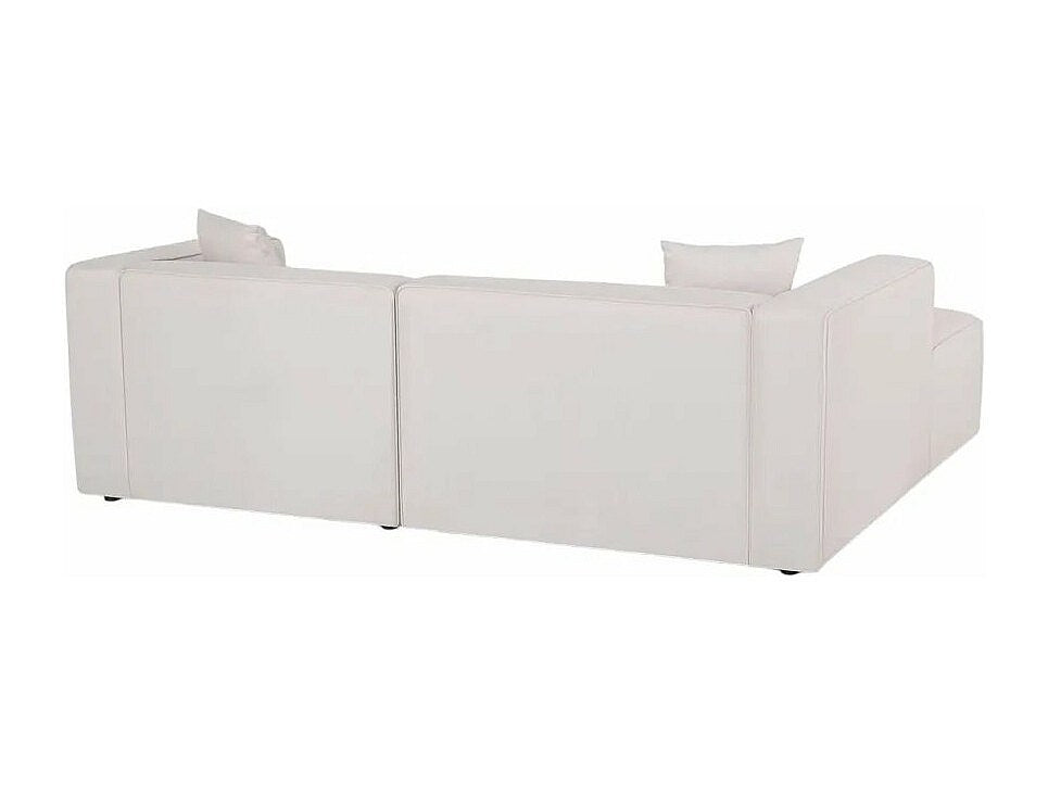 Méridienne pour canapé modulable 3 places beige tissu