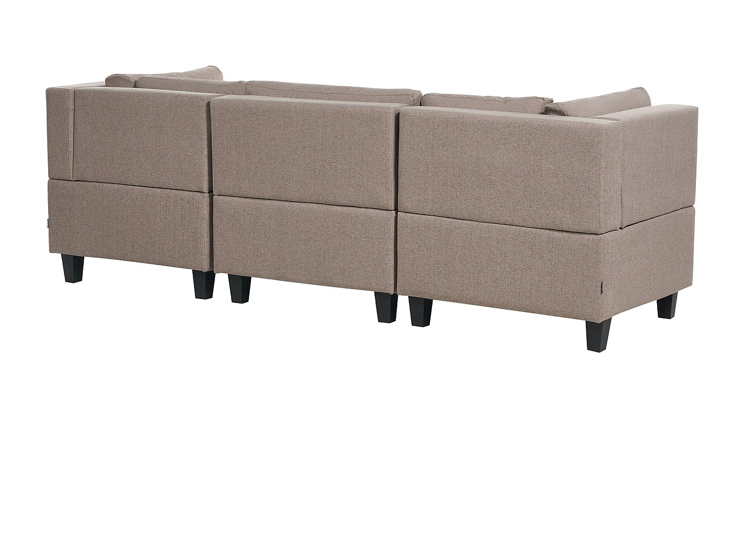 Canapé modulable 3 places marron tissu