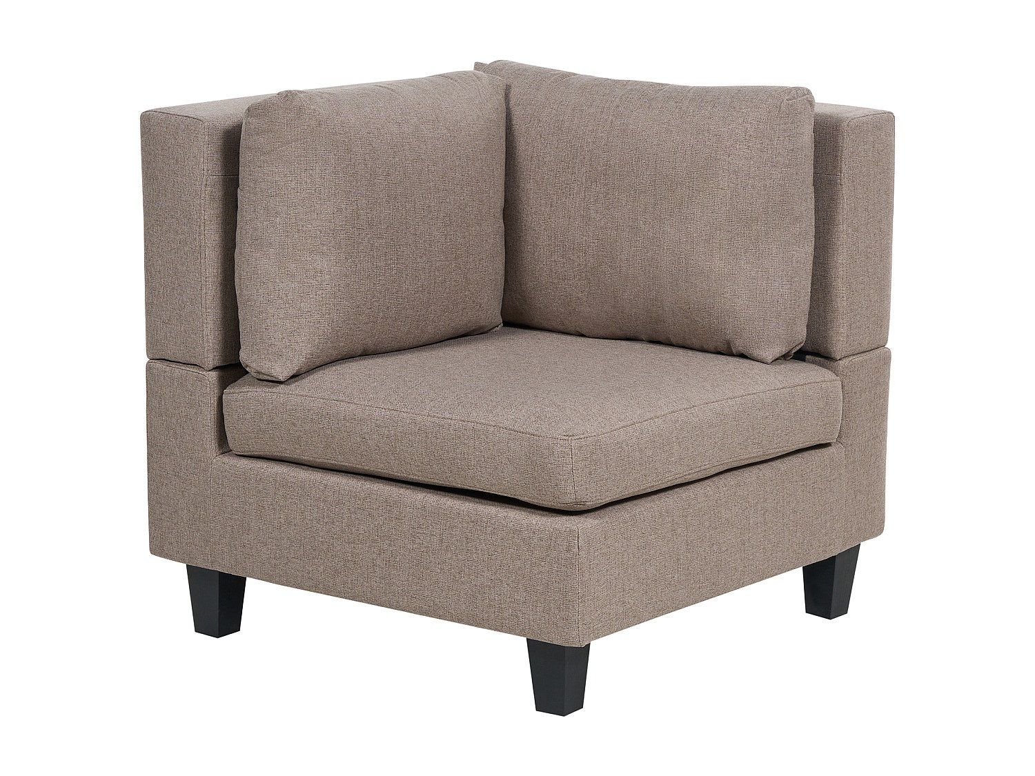 Canapé modulable 3 places marron tissu