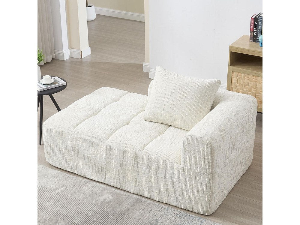Canapé modulable 3 places beige tissu