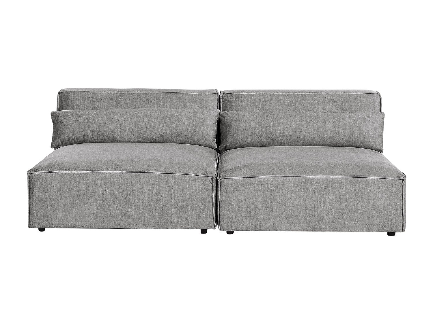Canapé modulable 2 places gris tissu