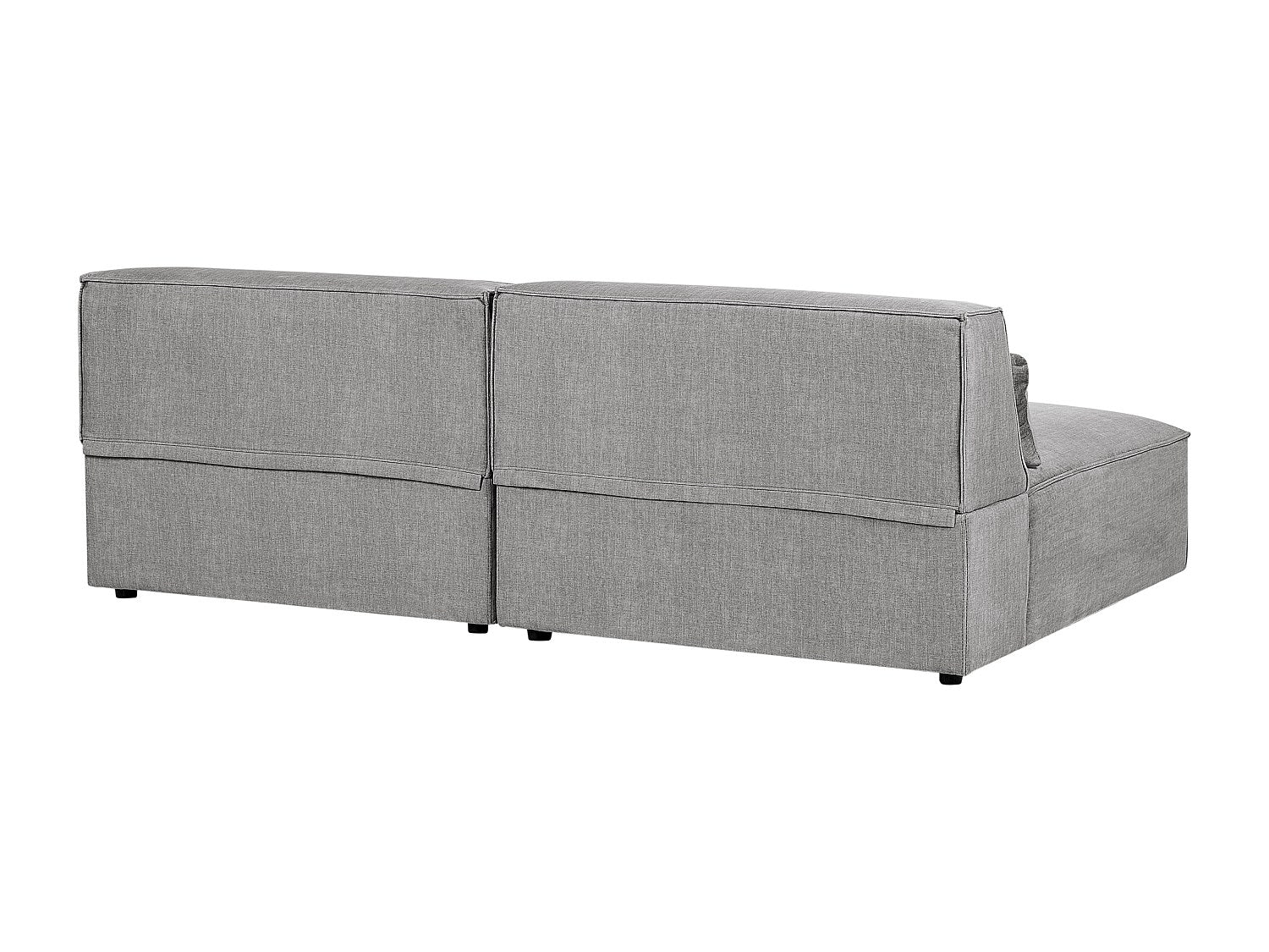 Canapé modulable 2 places gris tissu