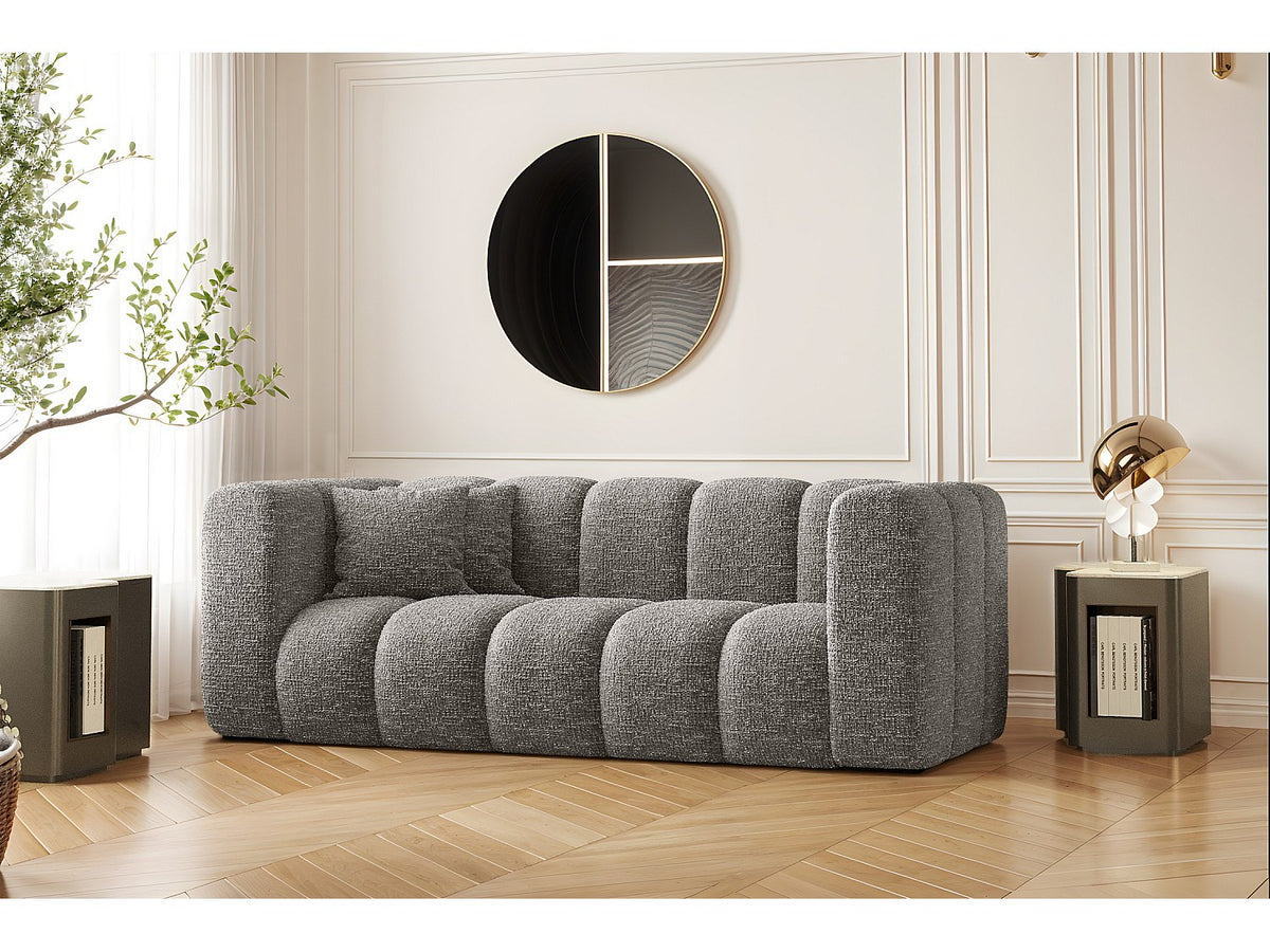 Canapé modulable gris tissu