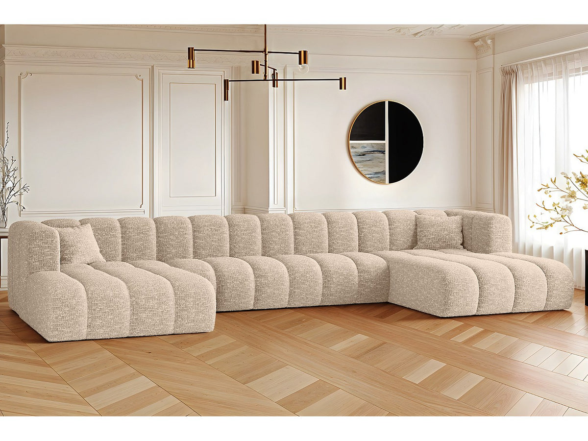 Canapé modulable beige tissu