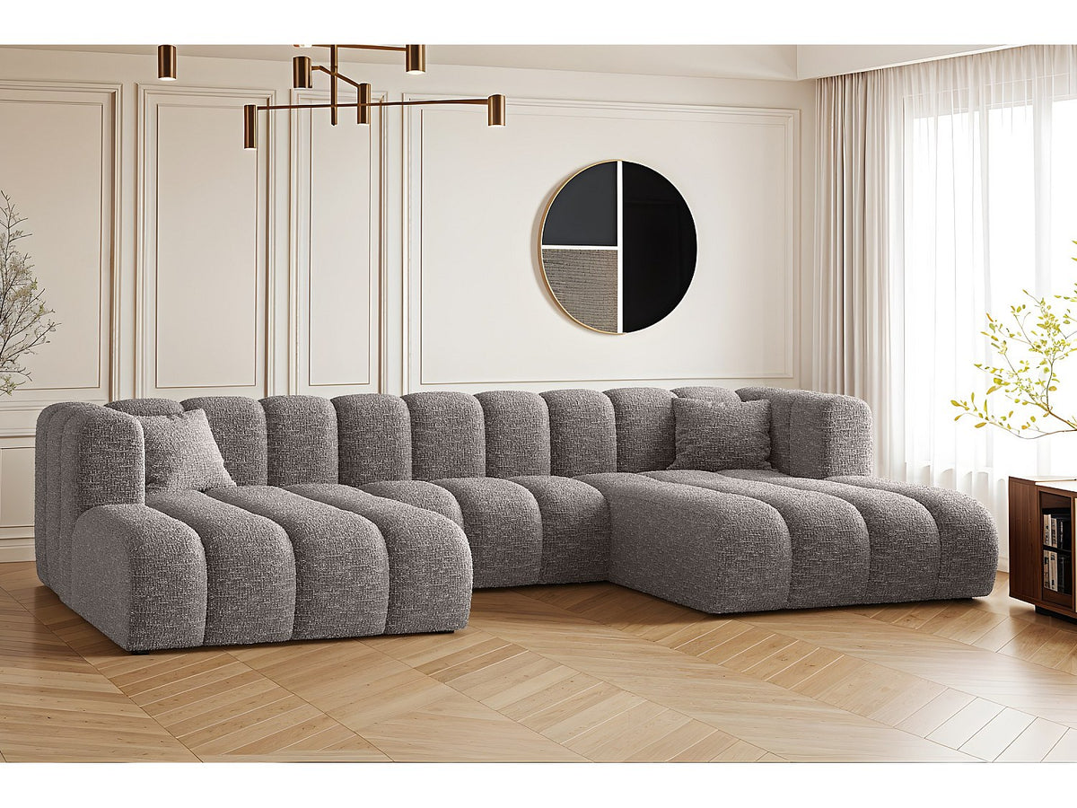 Canapé modulable gris tissu