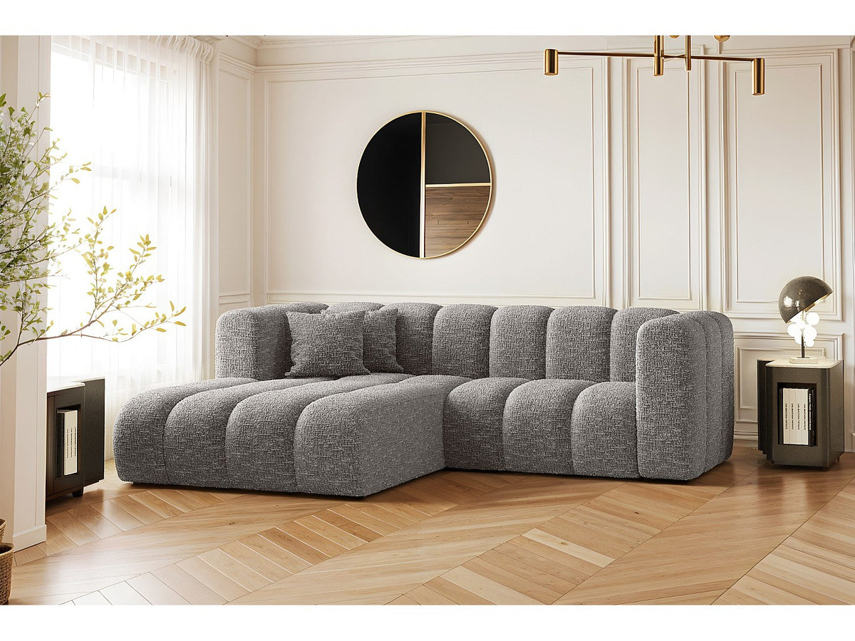Canapé modulable gris tissu
