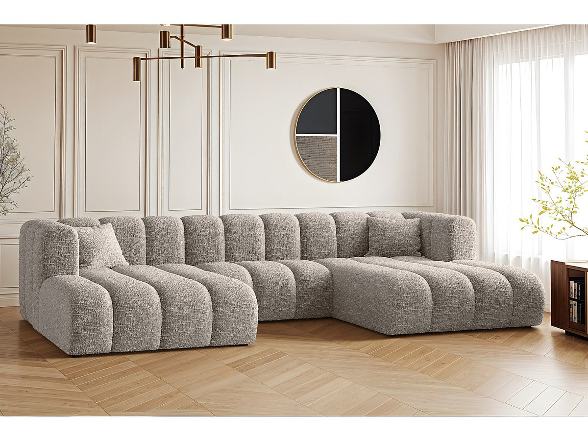 Canapé modulable gris tissu