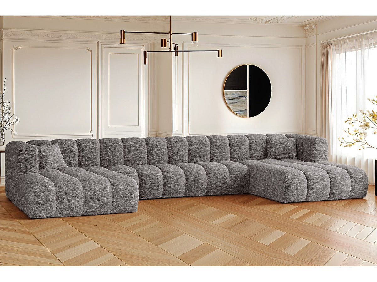 Canapé modulable gris tissu