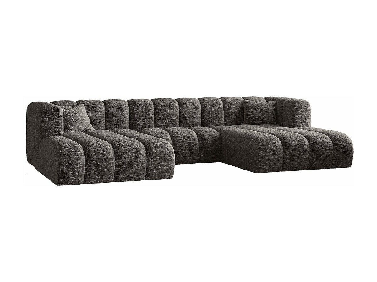 Canapé modulable gris tissu