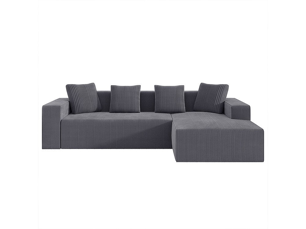 Canapé modulable gris tissu