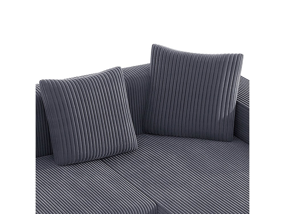 Canapé modulable gris tissu
