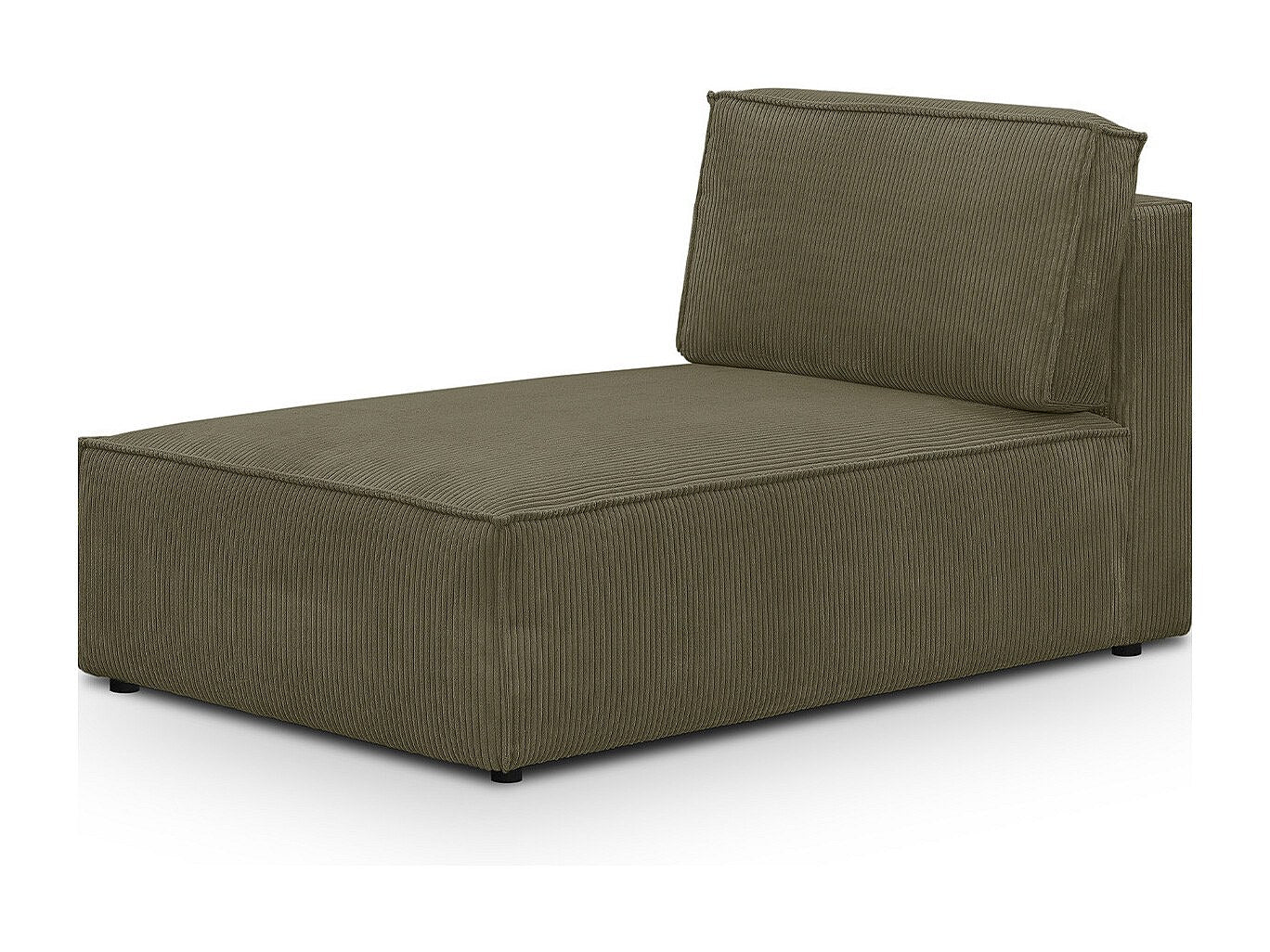 Méridienne pour canapé modulable vert velours
