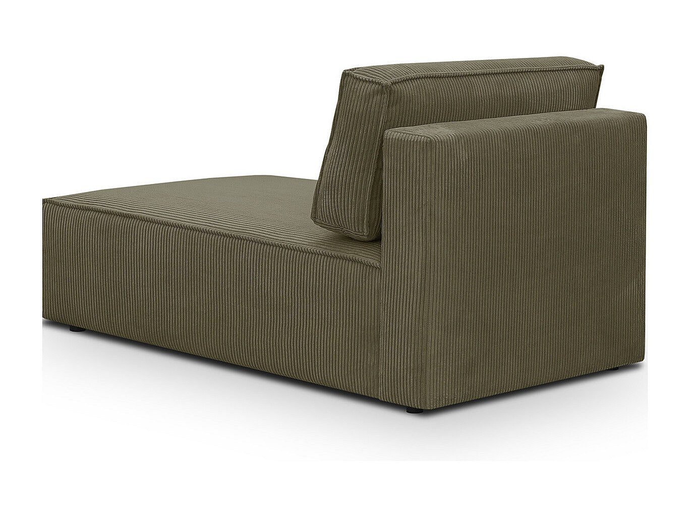 Méridienne pour canapé modulable vert velours