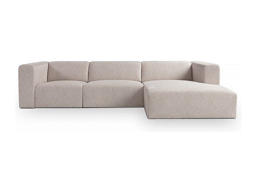 Angle pour canapé modulable 5 places beige tissu