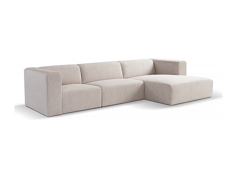 Angle pour canapé modulable 5 places beige tissu