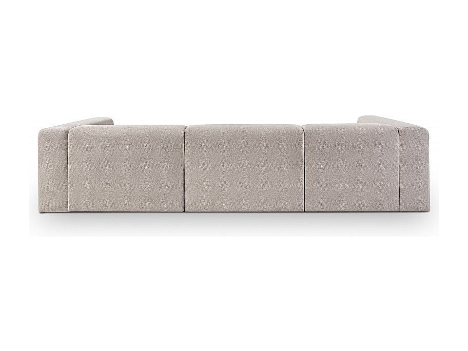 Angle pour canapé modulable 5 places beige tissu