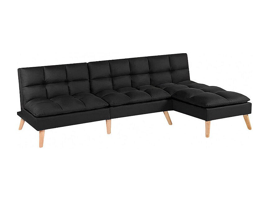 Canapé modulable convertible noir tissu