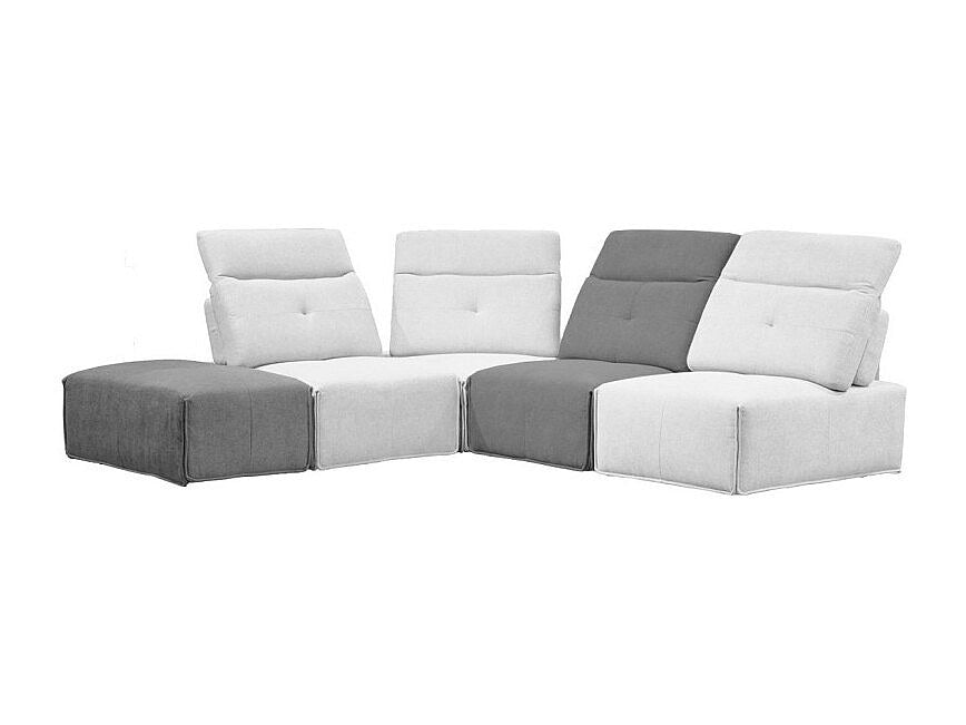 Angle pour canapé modulable gris tissu - Living