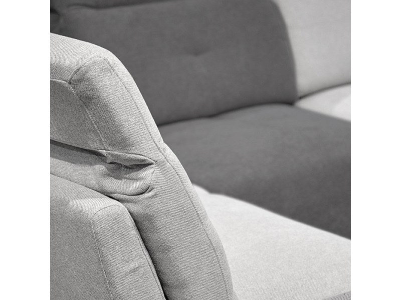 Angle pour canapé modulable gris tissu - Living
