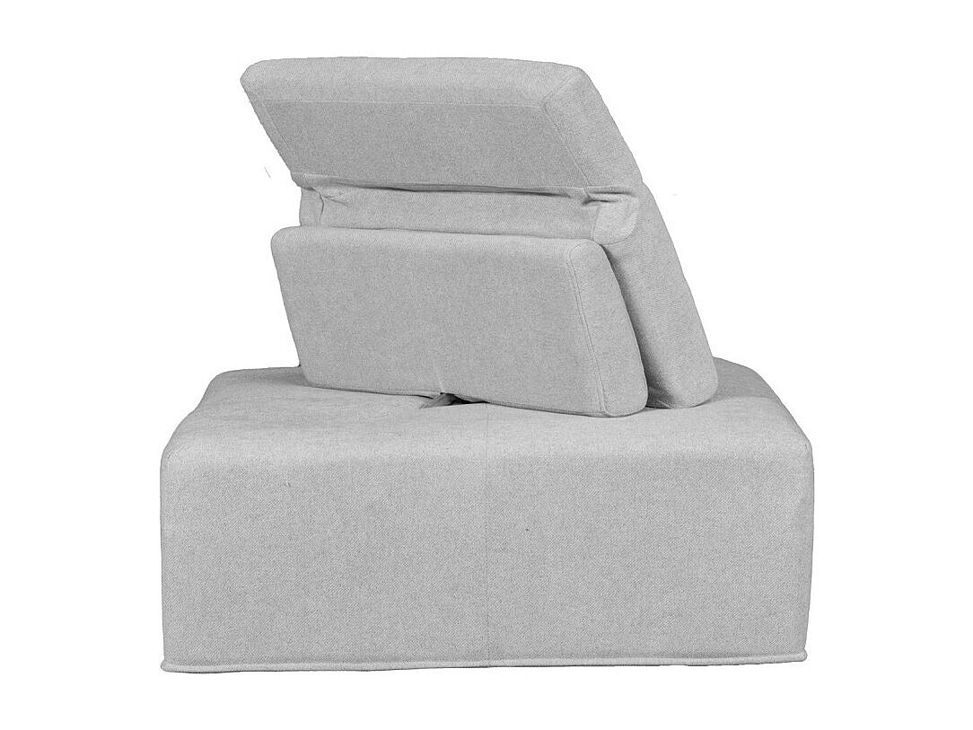 Angle pour canapé modulable gris tissu - Living