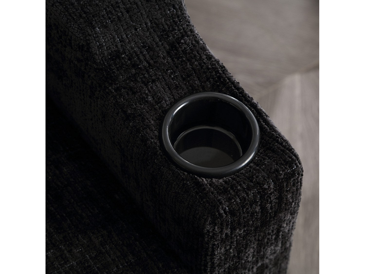 Pouf pour canapé modulable 4 places noir tissu