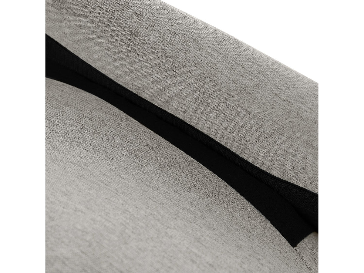 Méridienne pour canapé modulable 3 places gris tissu