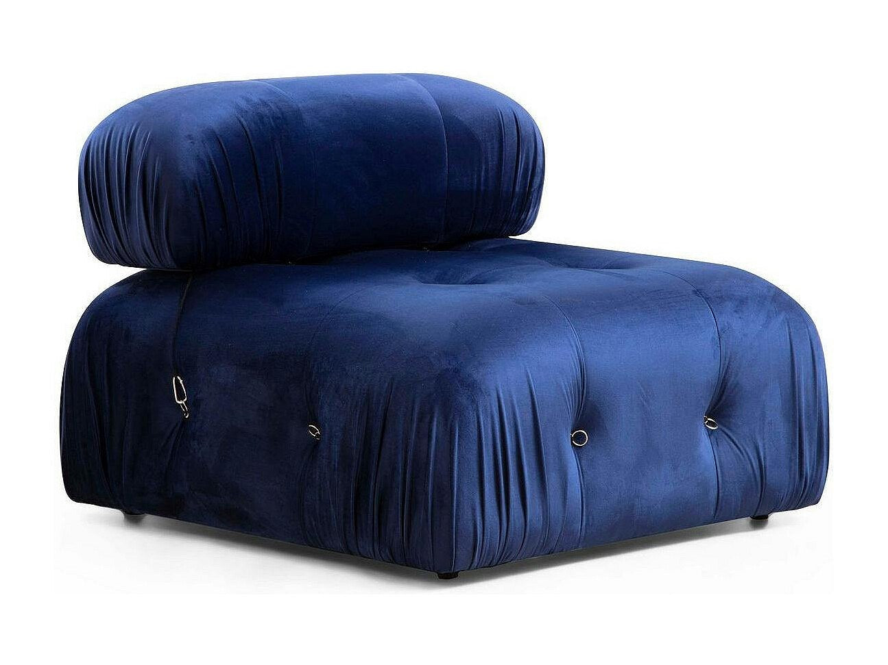 Angle pour canapé modulable bleu velours