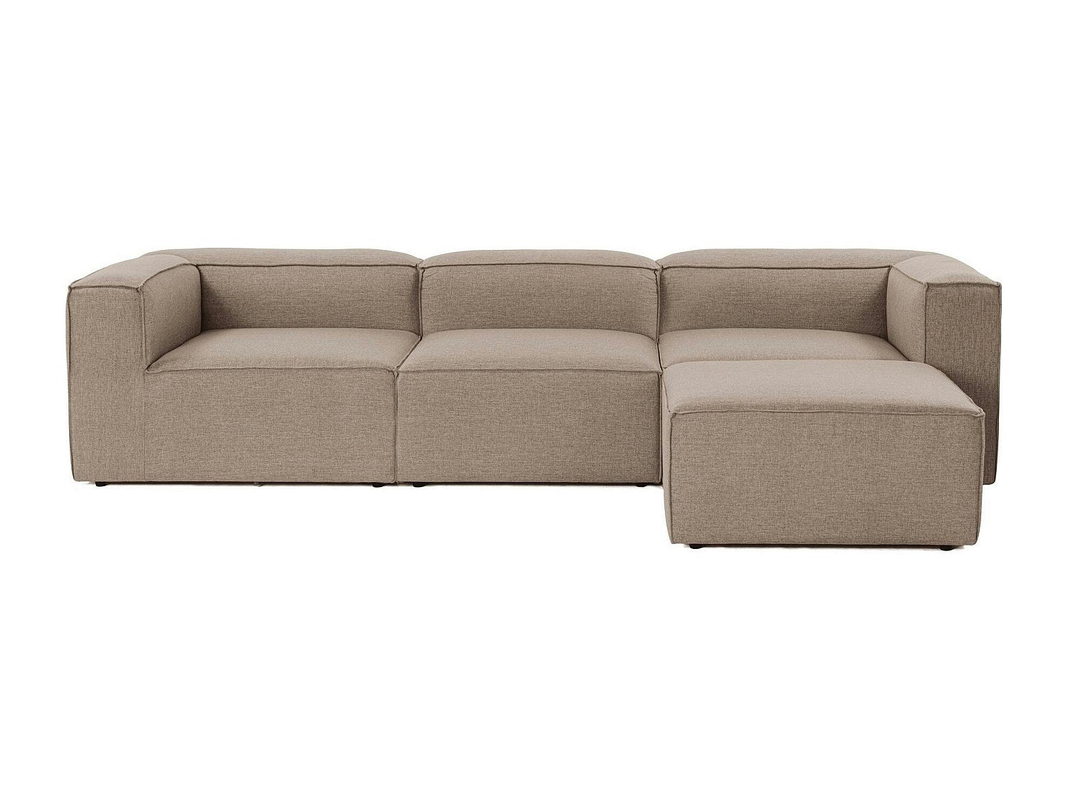 Angle pour canapé modulable taupe tissu