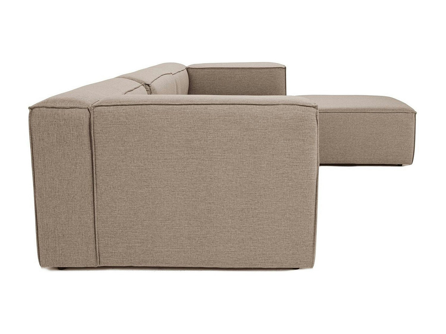 Angle pour canapé modulable taupe tissu