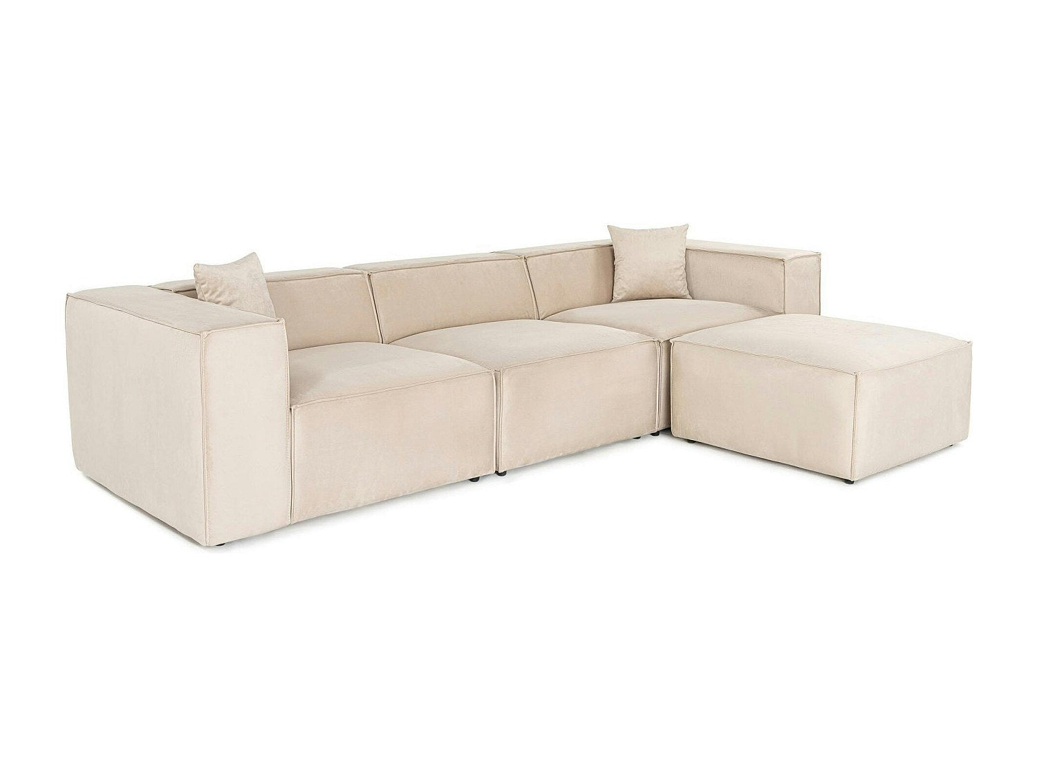 Angle pour canapé modulable beige tissu