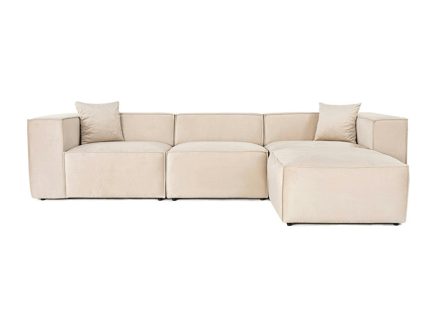 Angle pour canapé modulable beige tissu
