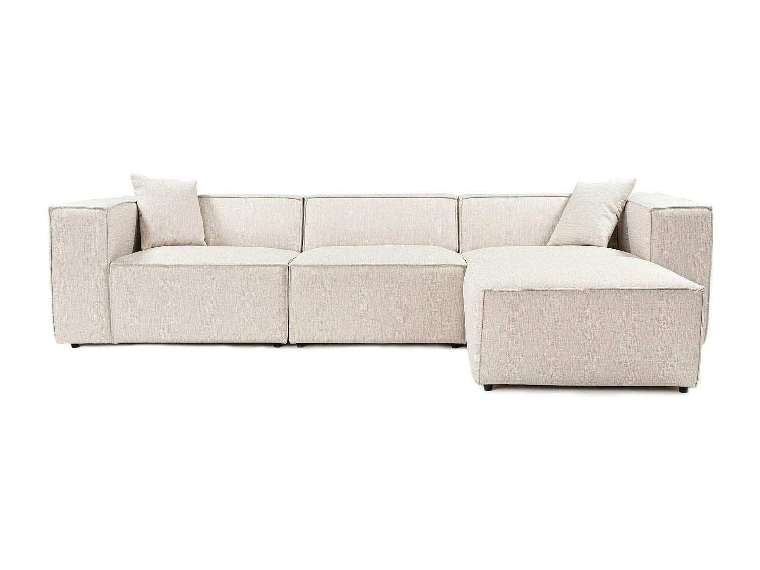Angle pour canapé modulable blanc tissu