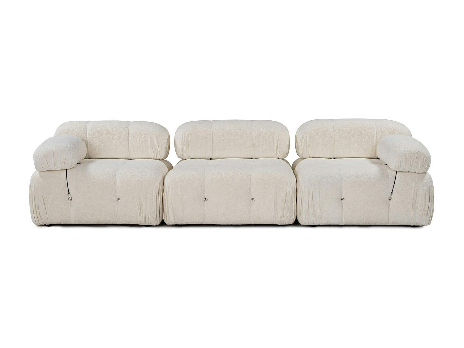 Canapé modulable 3 places beige tissu