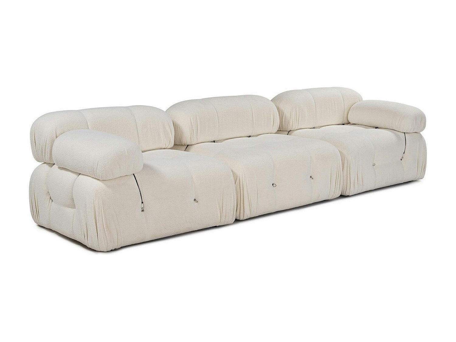 Canapé modulable 3 places beige tissu