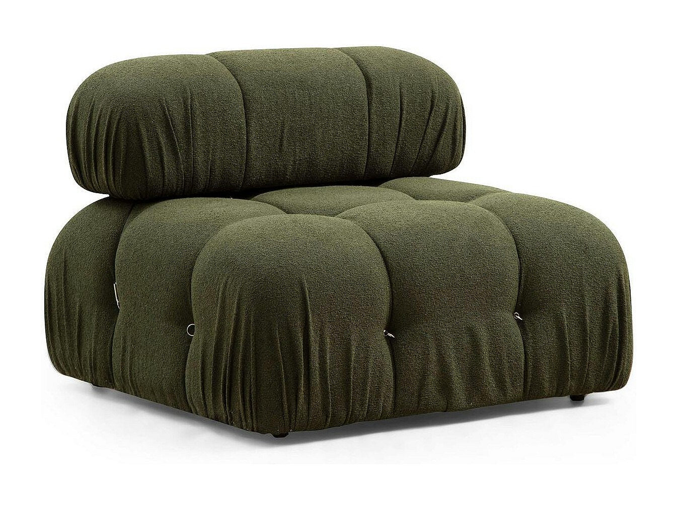 Angle pour canapé modulable vert tissu